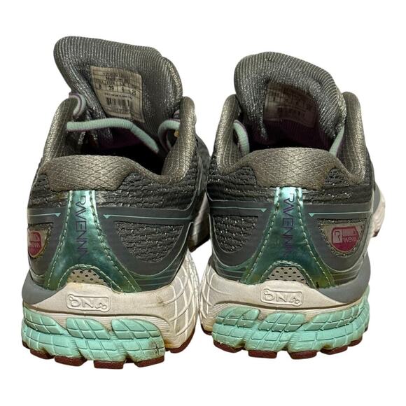 Brooks Ravenna 6 Gray Mint Plum Running Sneakers Women's Size 8 - Picture 6 of 8